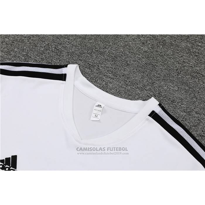 Fato de Treino Real Madrid Manga Curta 2022-2023 Branco - Calcas Curta
